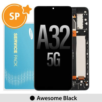 Tecguru-Samsung Galaxy A32 5G A326B LCD Screen Replacement Digitizer GH82-25121A (Service Pack)-Awesome Black Tecguru-Samsung Galaxy A32 5G A326B LCD Screen Replacement Digitizer GH82-25121A (Service Pack)-Awesome Black
